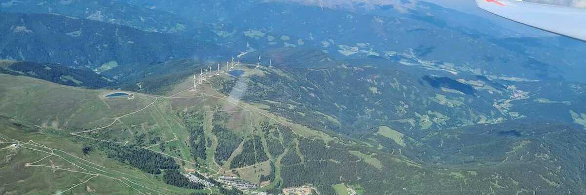 Flugwegposition um 14:31:59: Aufgenommen in der Nähe von Oberwölz Umgebung, Österreich in 2900 Meter